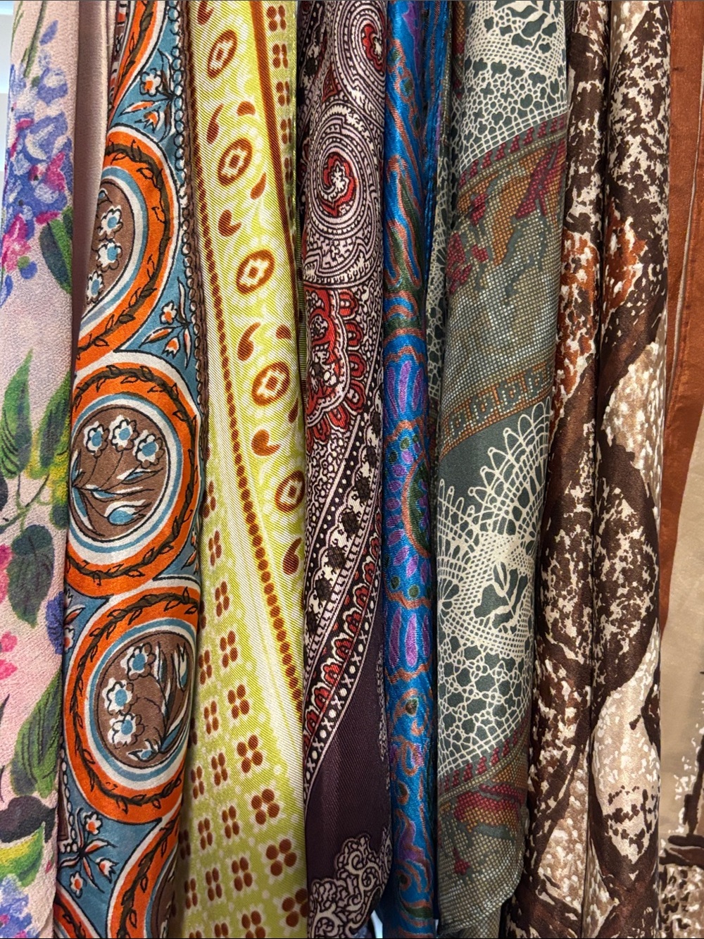Vintage silk neck scarves